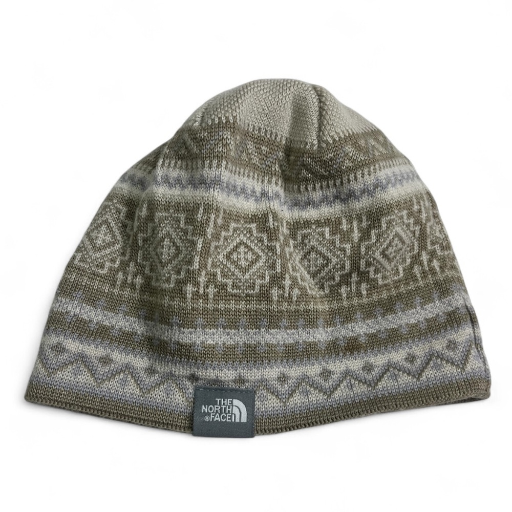 North Face Wool Knit Beanie Hat Adult One Size Fair Isle